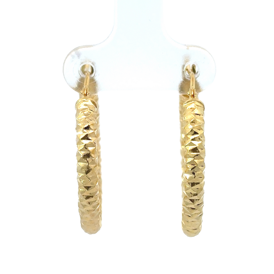 14k gold faceted earrings with radiant shine for women