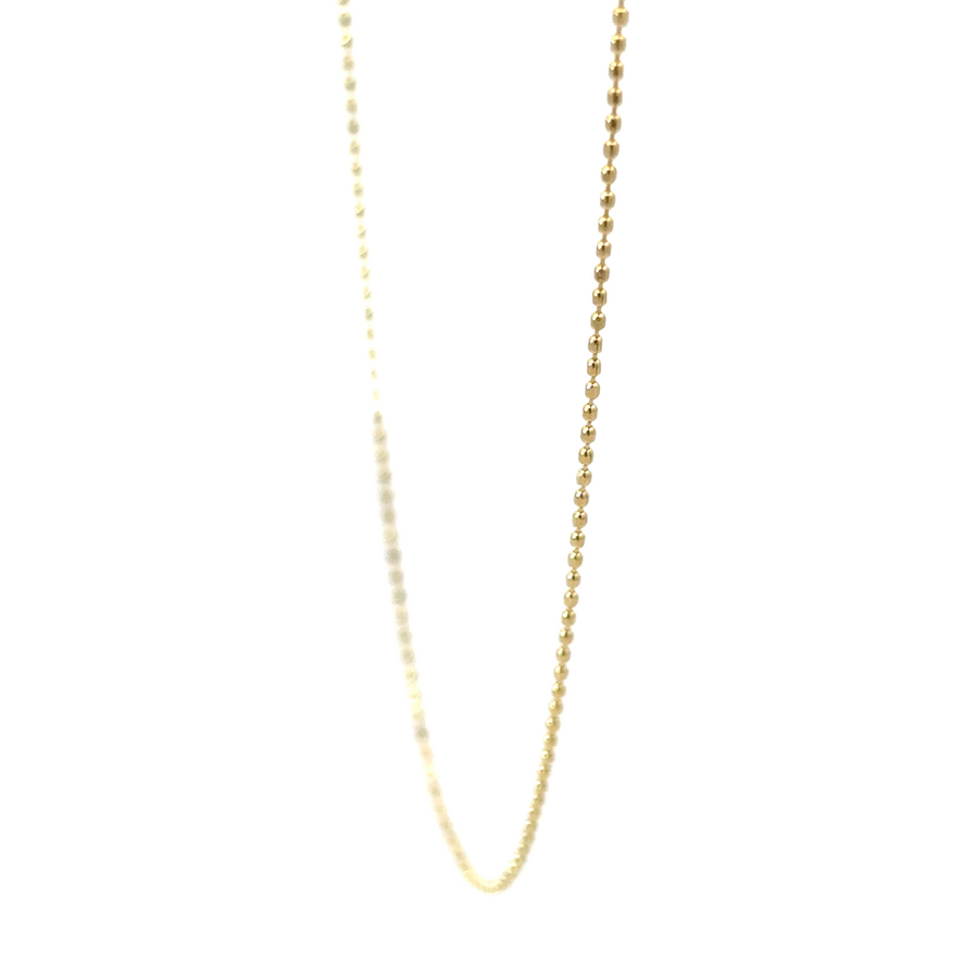 Gift box display of 14k gold fancy necklace with luxurious velvet interior