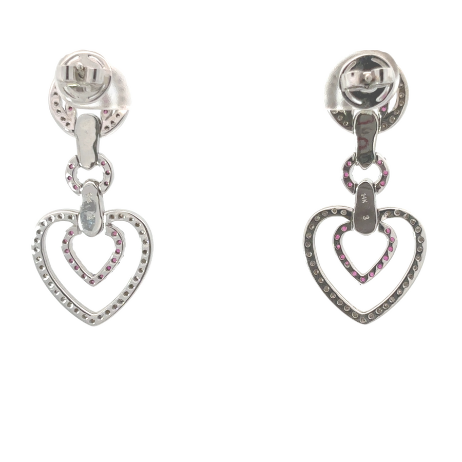 Women’s romantic gold earrings with diamond accents