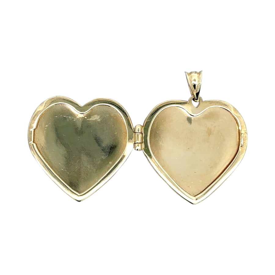 Heart-shaped pendant crafted from 14k gold