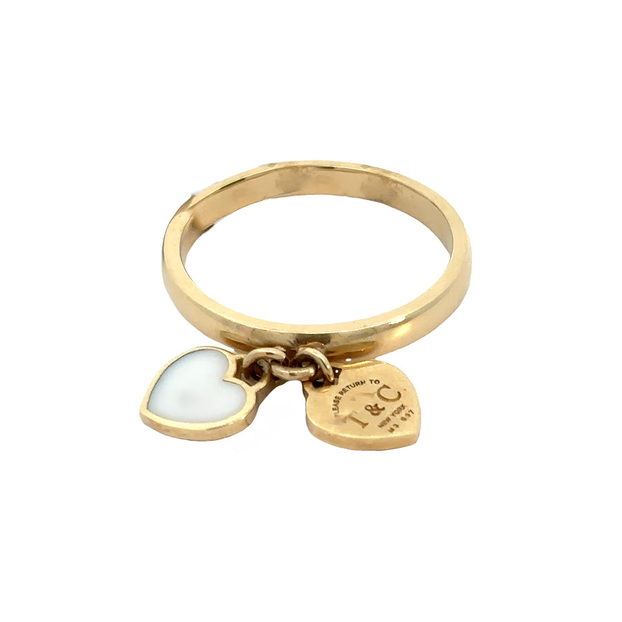 Elegant 14k gold ring featuring heart design