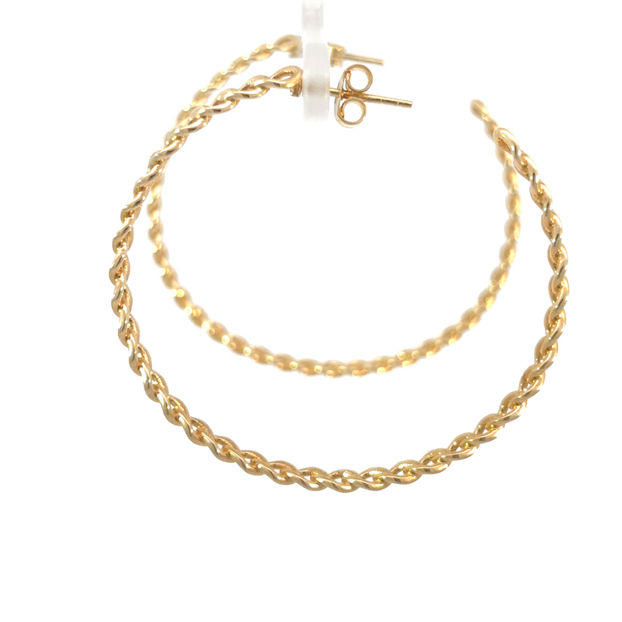 Classic 40mm gold hoop earrings for women