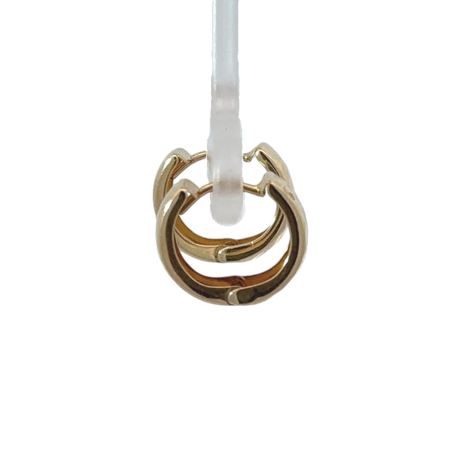 Lightweight baby huggie earrings with secure clasp