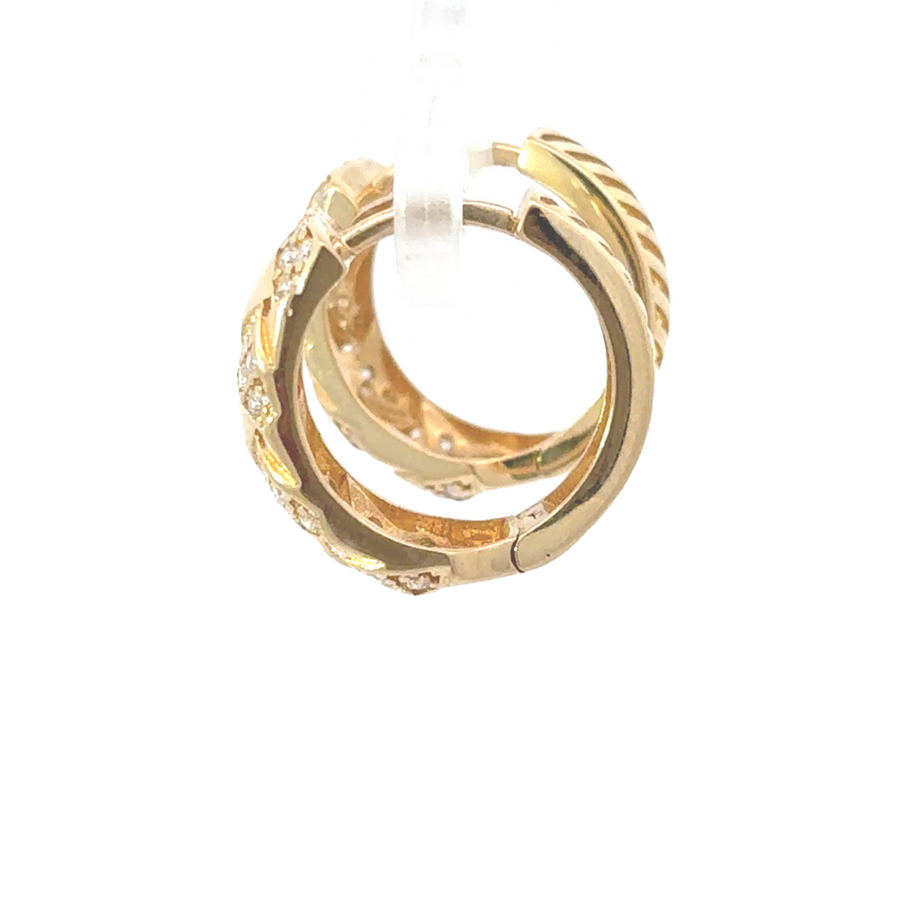 14k gold huggie earrings with minimal design and cubic zirconia for everyday elegance