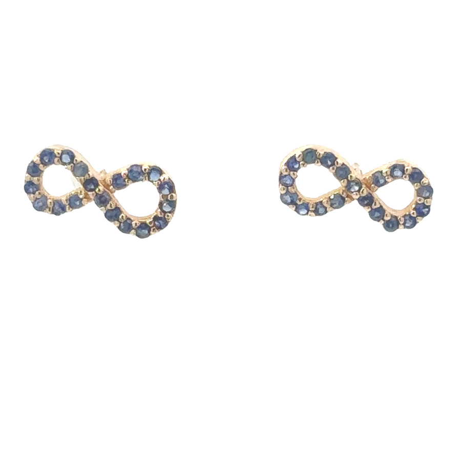 14k gold infinity stud earrings for women and babies