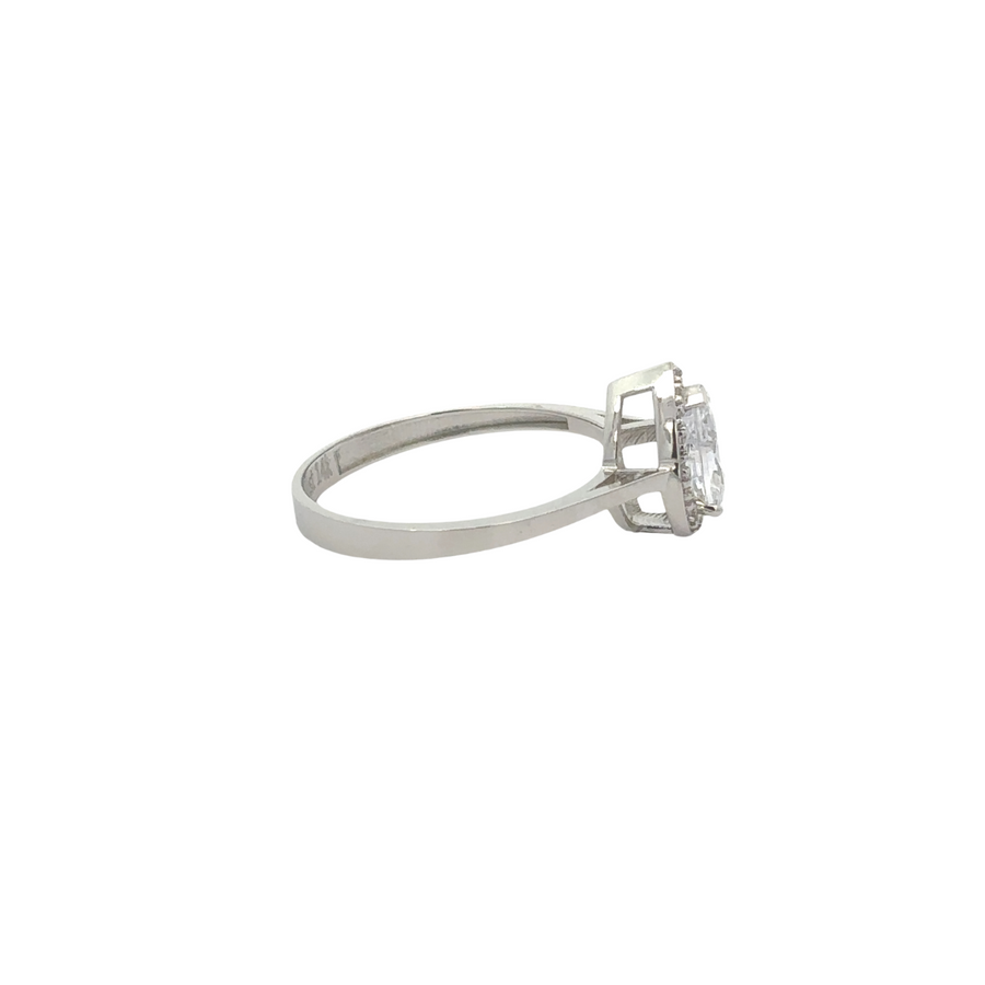Pendant necklace laid flat showing drop design