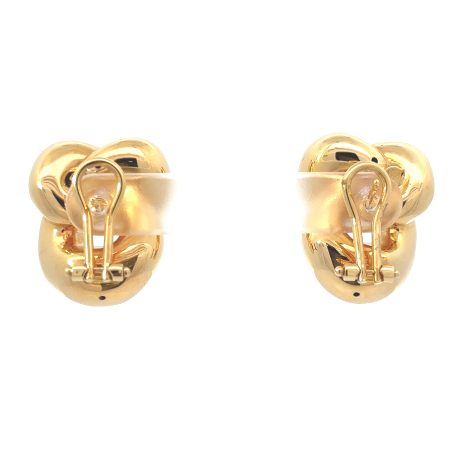 14k Gold Knot Earrings with solid gold construction
