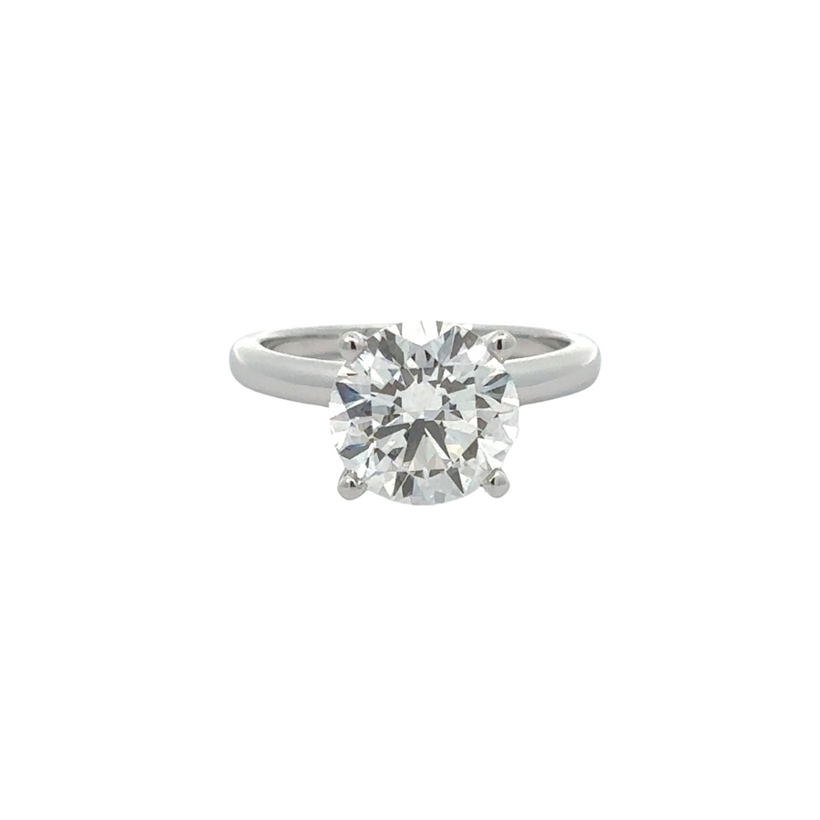 14k gold lab diamond ring with a 3.00ct center stone