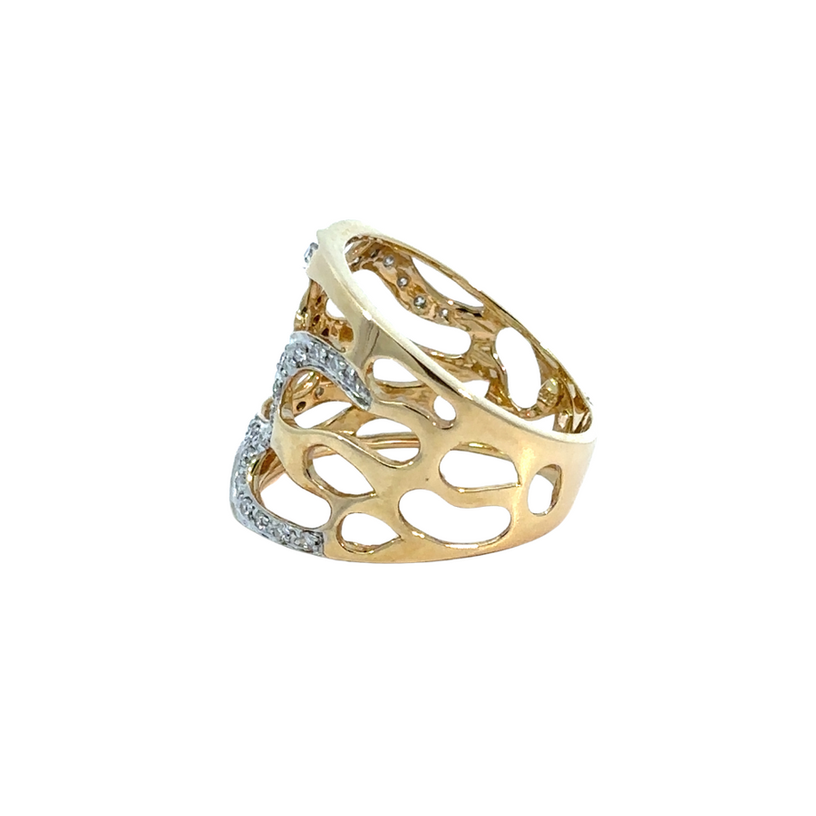 Elegant women’s gold ring size 6 with diamond details