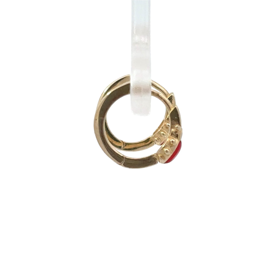 Pair of gold handbag-shaped earrings for women and babies