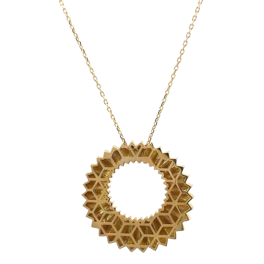 14k Gold Medium Circle Necklace perfect for layering