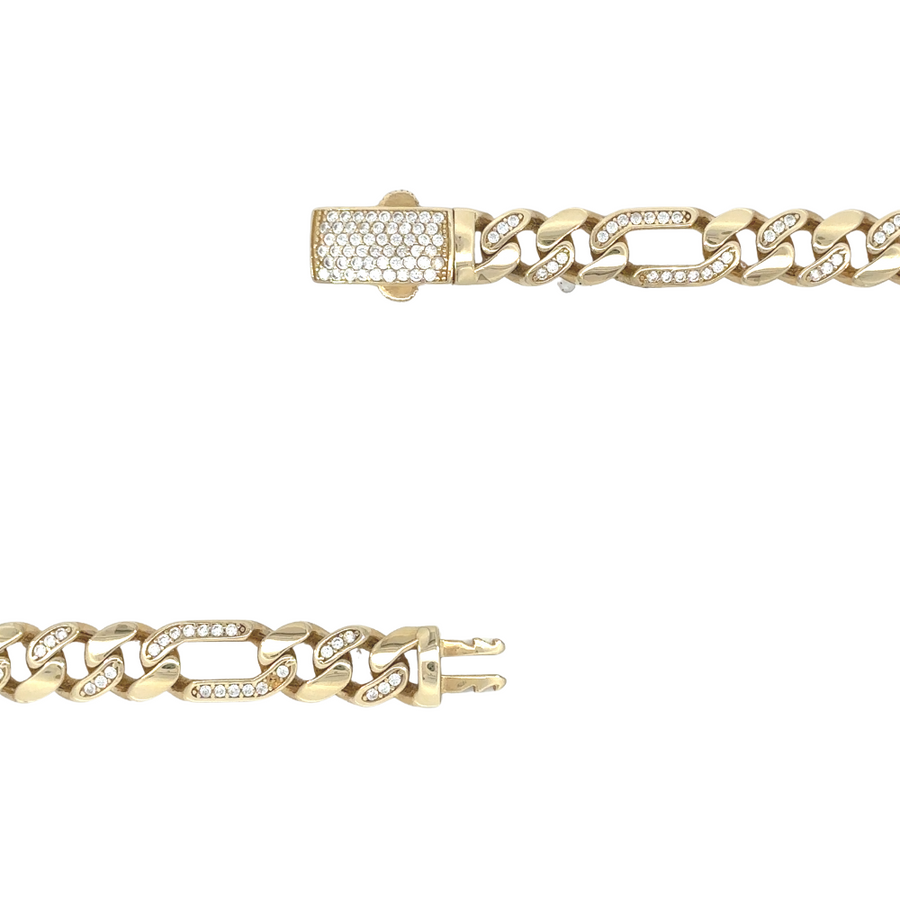 Luxury 14k gold men's bracelet with classic styling