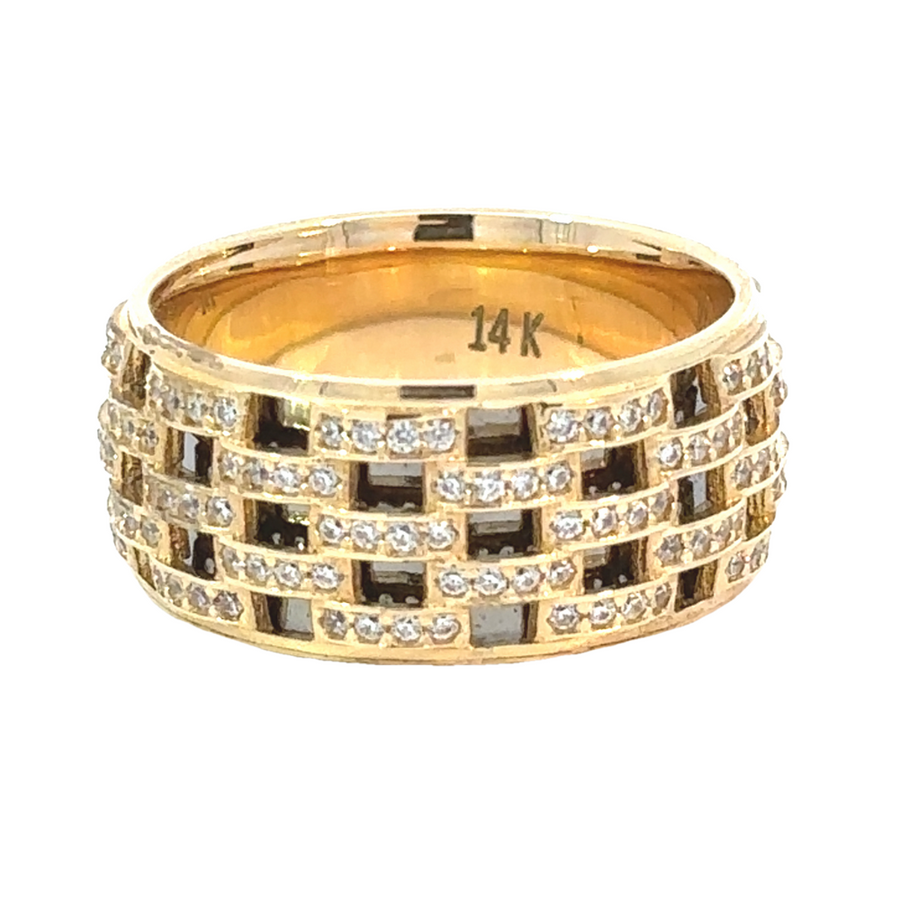 Elegant men's jewelry ring crafted in 14k gold