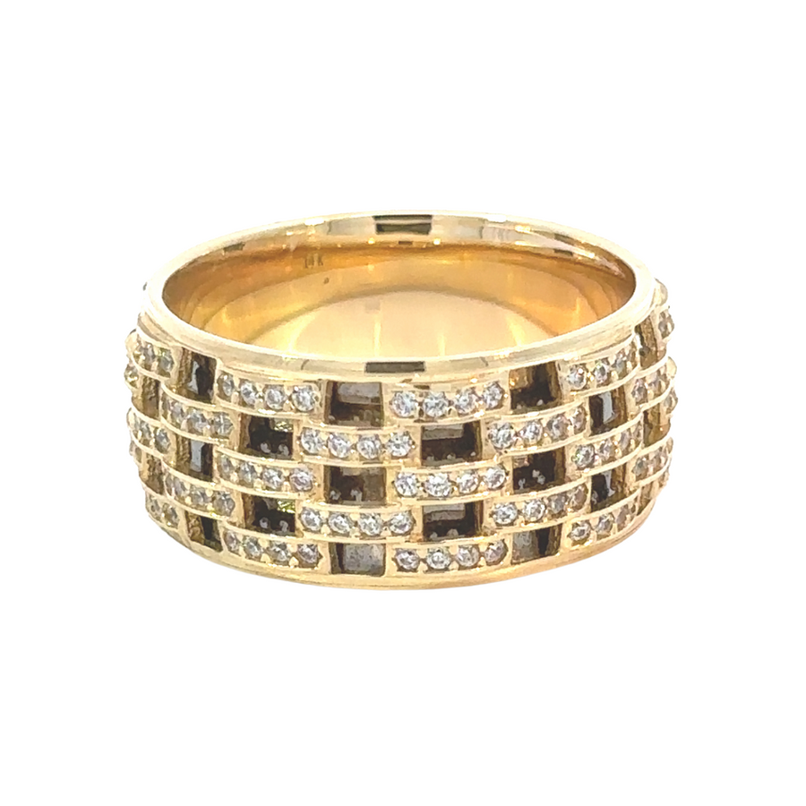 14k gold men's ring with classic polished finish