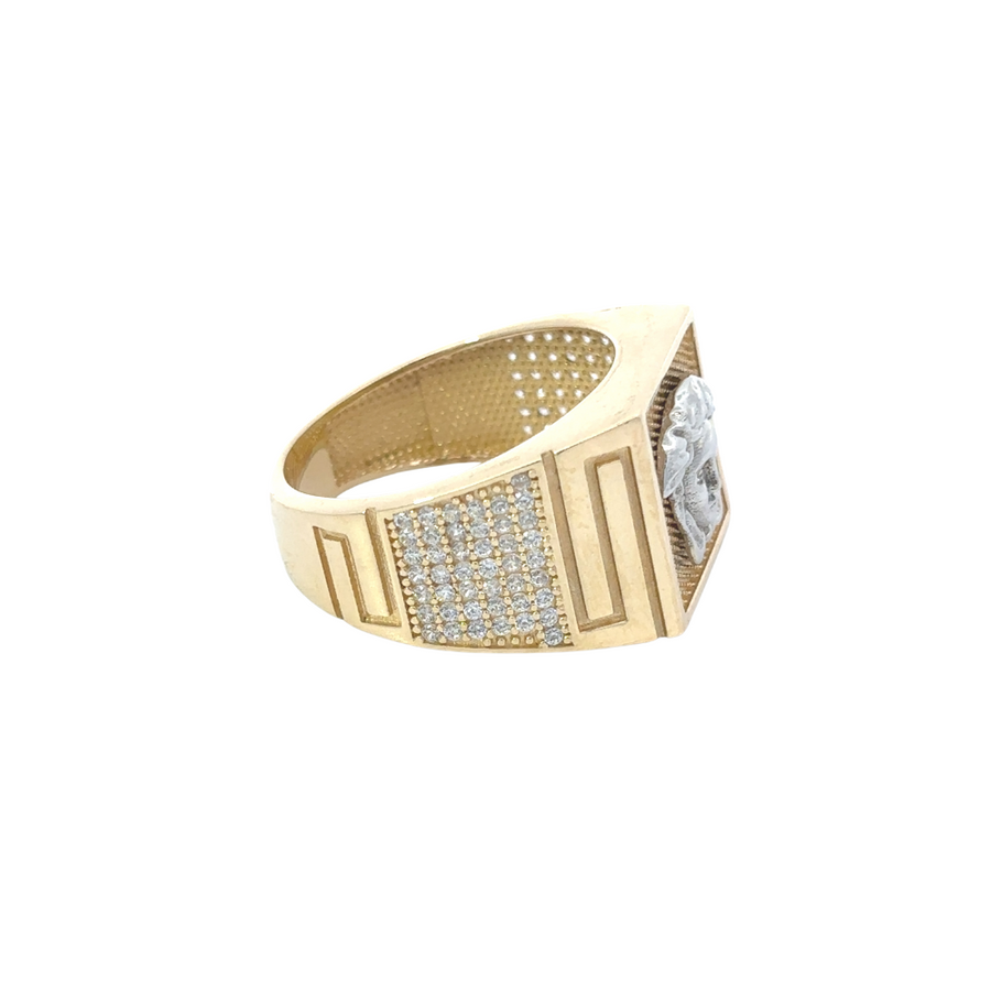 Ring worn on male hand with business attire