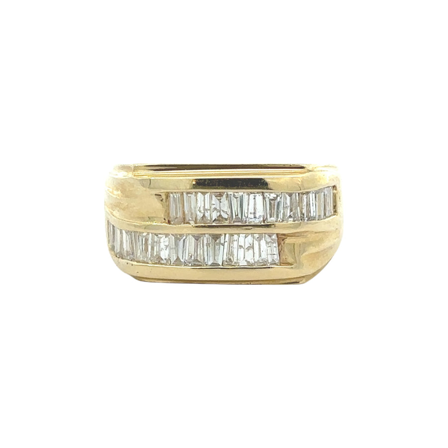 14k gold men’s ring with 1.80 carats of diamonds
