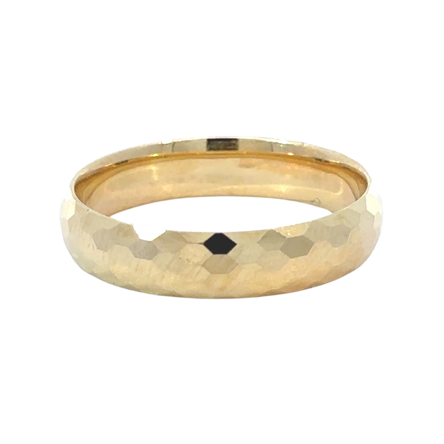 Size 11 gold ring for men with elegant diamond detail