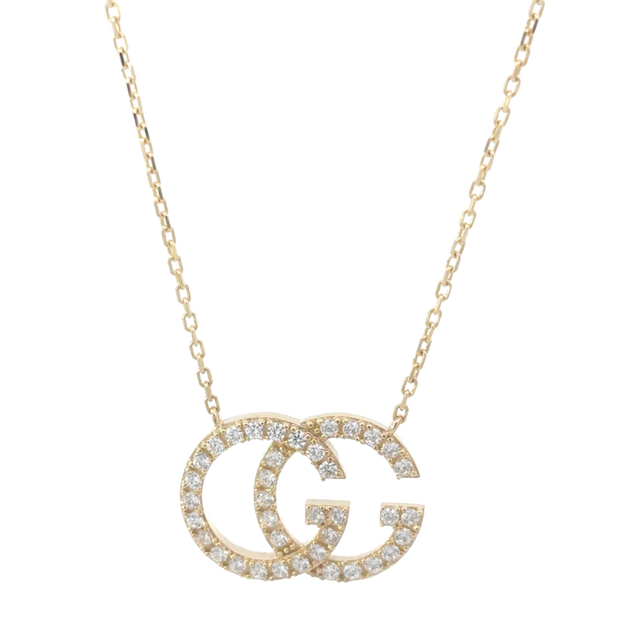 14k gold necklace with adjustable 18 to 19-inch length displayed on white background