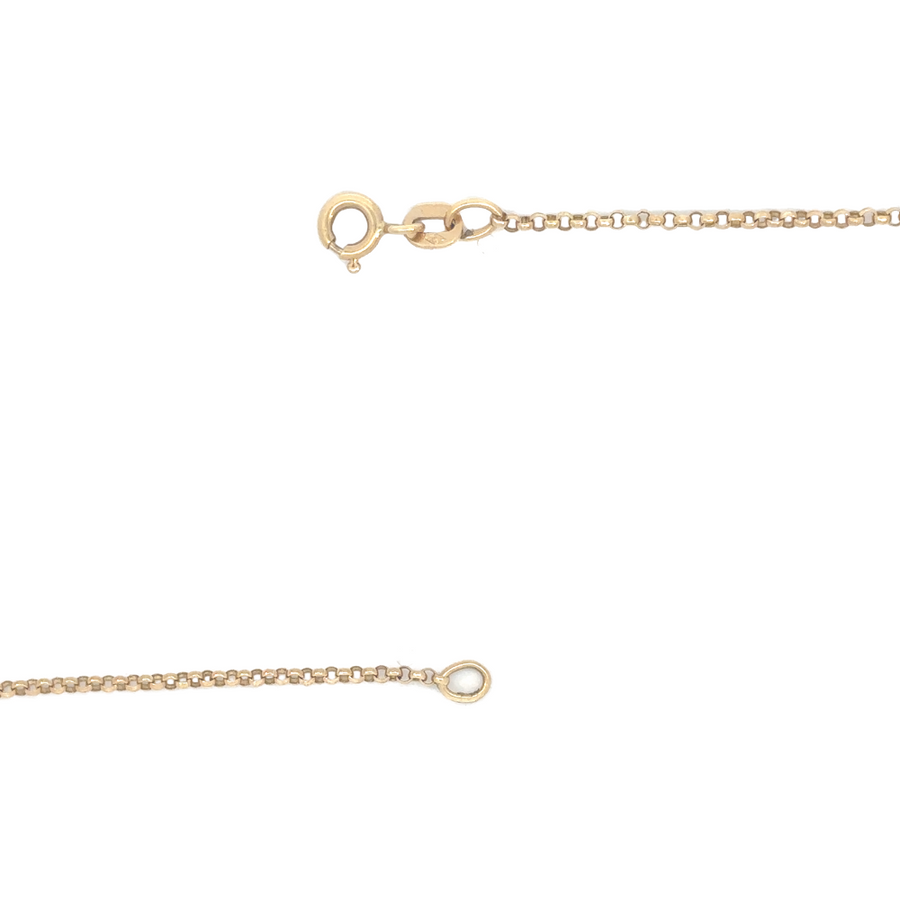 16.5 inch butterfly necklace in yellow gold
