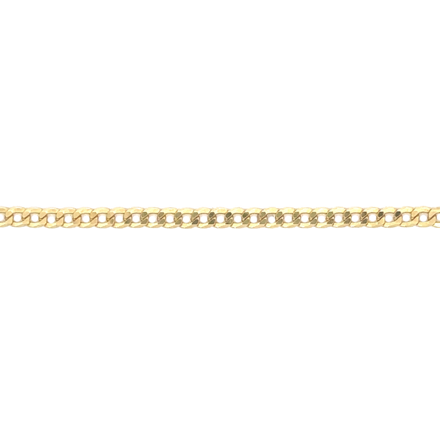 Men's 14k gold necklace with smooth, high-polish finish