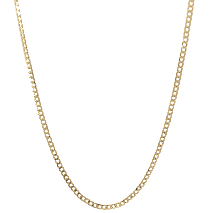 14k gold necklace for men with high-polish finish, 20 inches in length