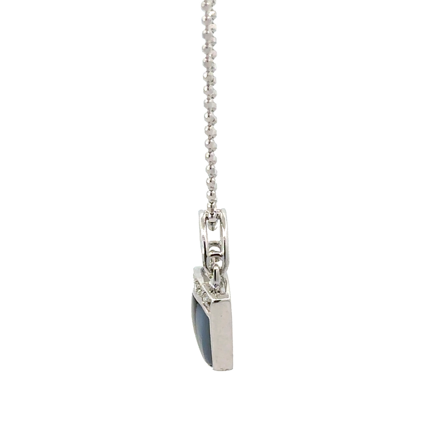 Women’s 14k gold necklace with subtle diamond sparkle
