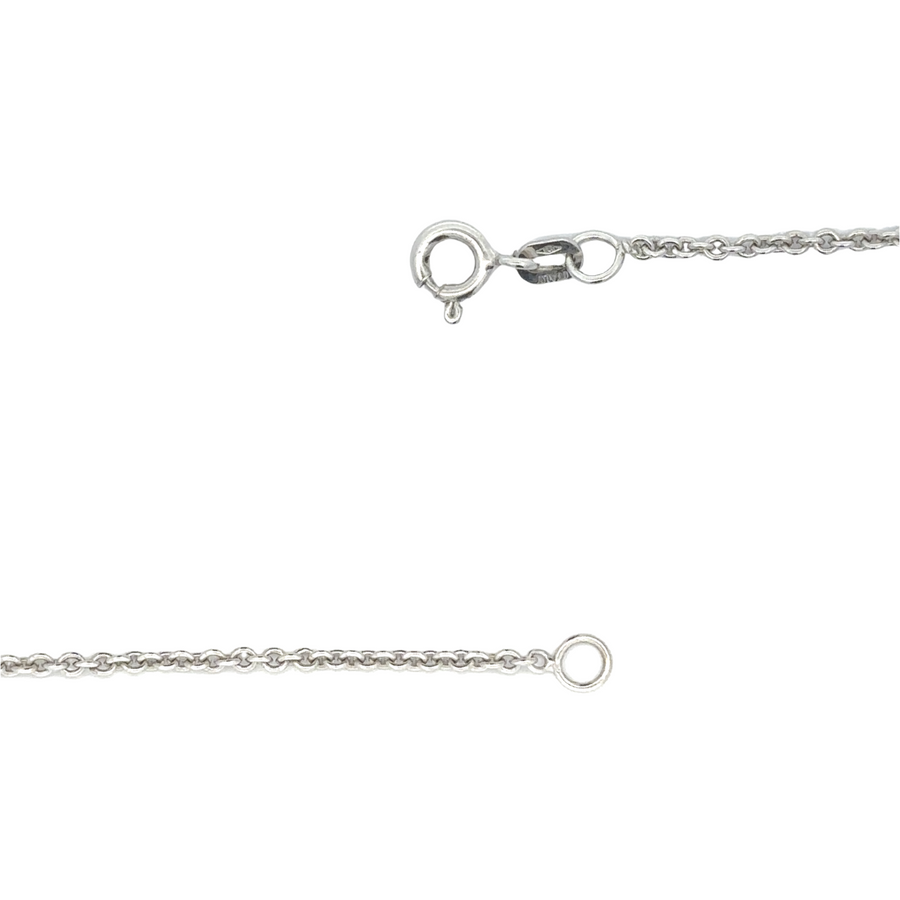 Gold necklace featuring contrasting dark and bright stones