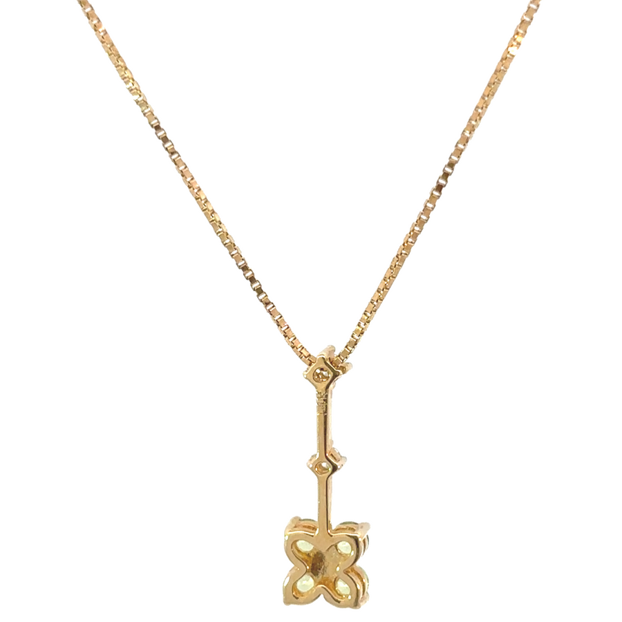 Genuine diamond accent on 14k gold necklace – sophisticated style