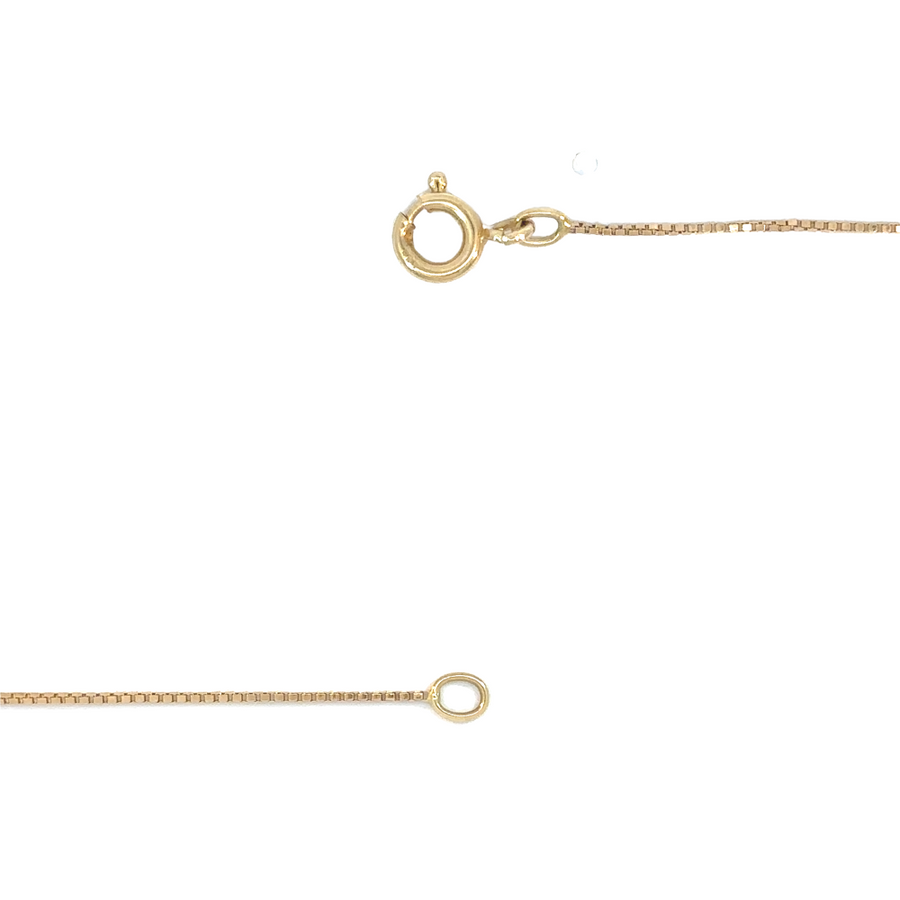 Elegant and classic 14k gold chain necklace with diamond, 16.6 inches