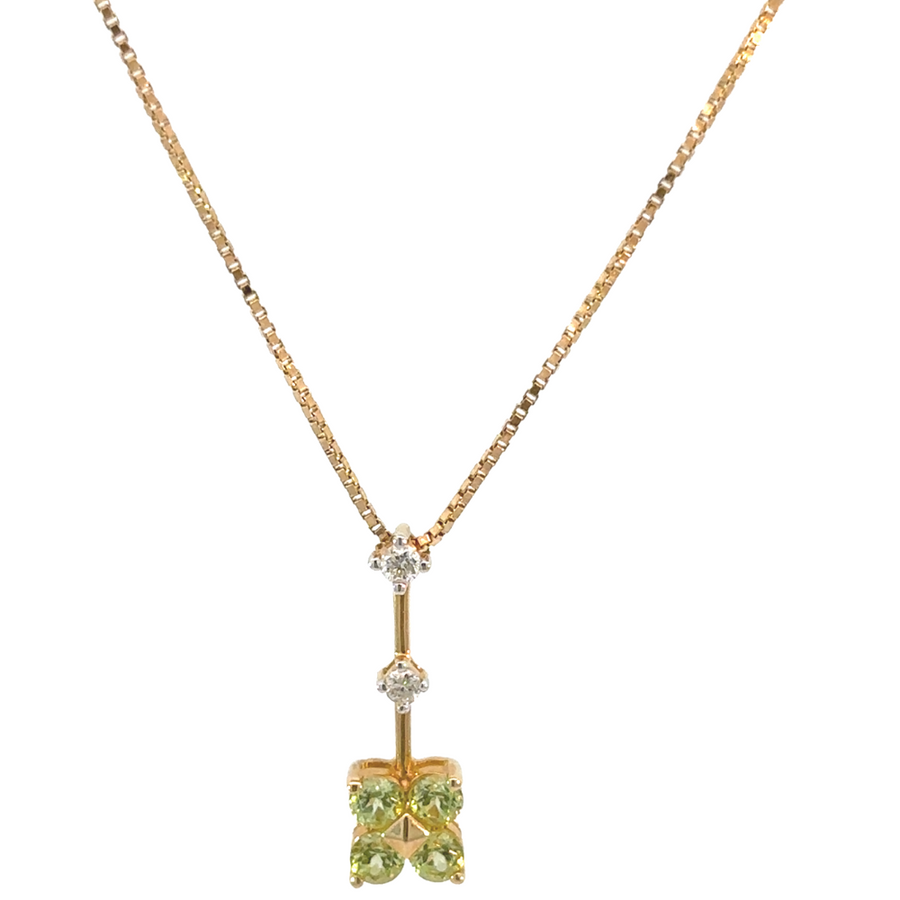 Elegant 14k gold necklace with diamond accent – perfect for women