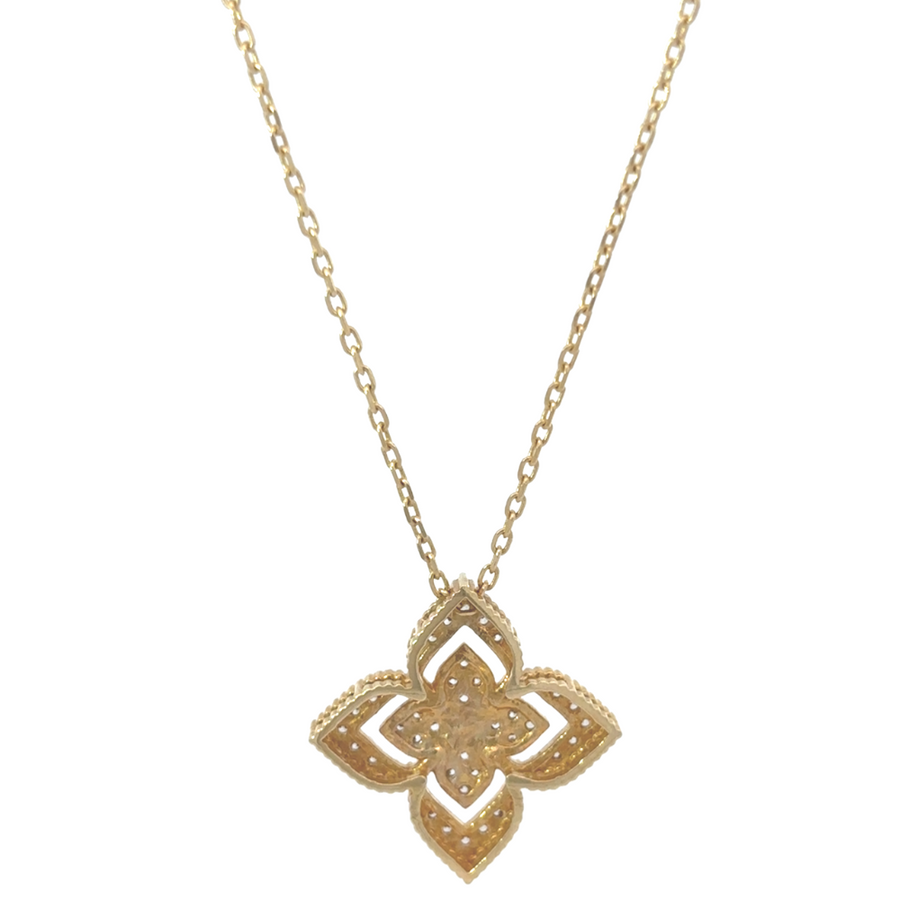 Adjustable gold necklace with delicate pendant design