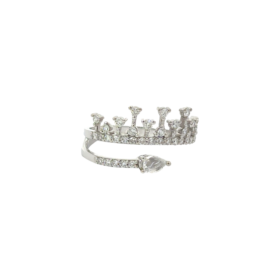Regal-inspired crown ring for women in 14k gold