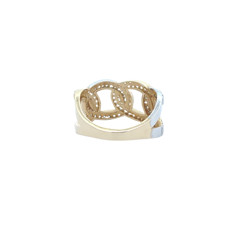 Elegant 14k gold oval CZ accent ring for women