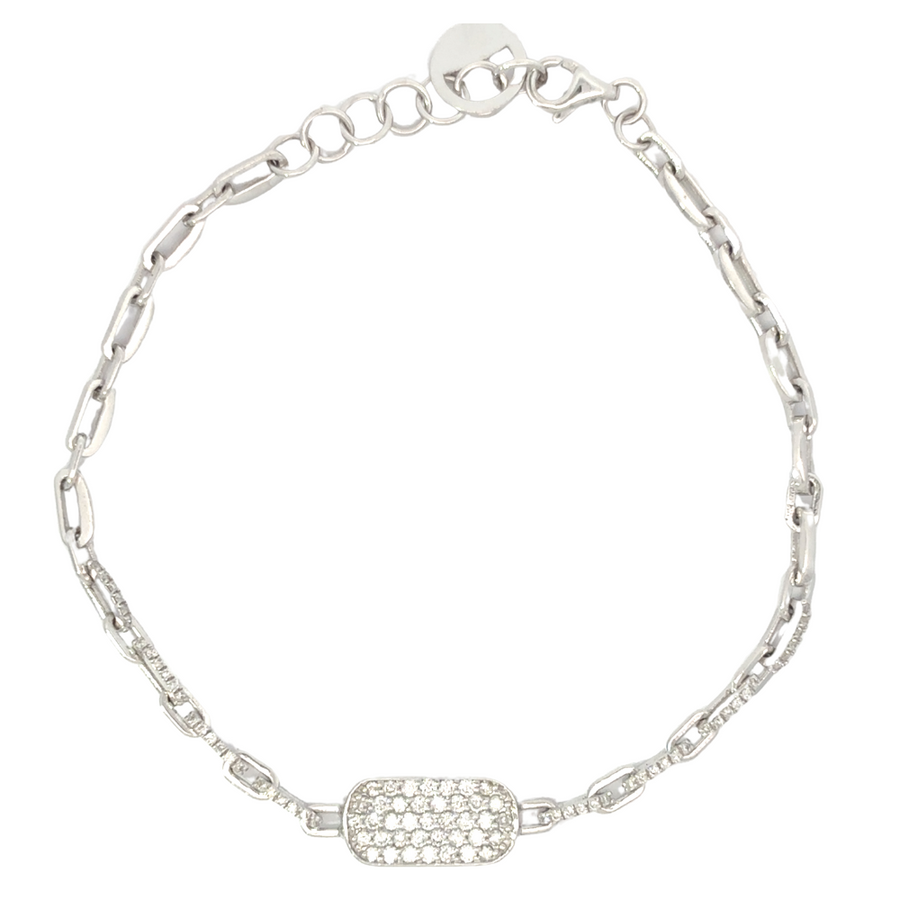 Adjustable gold bracelet for women with diamonds