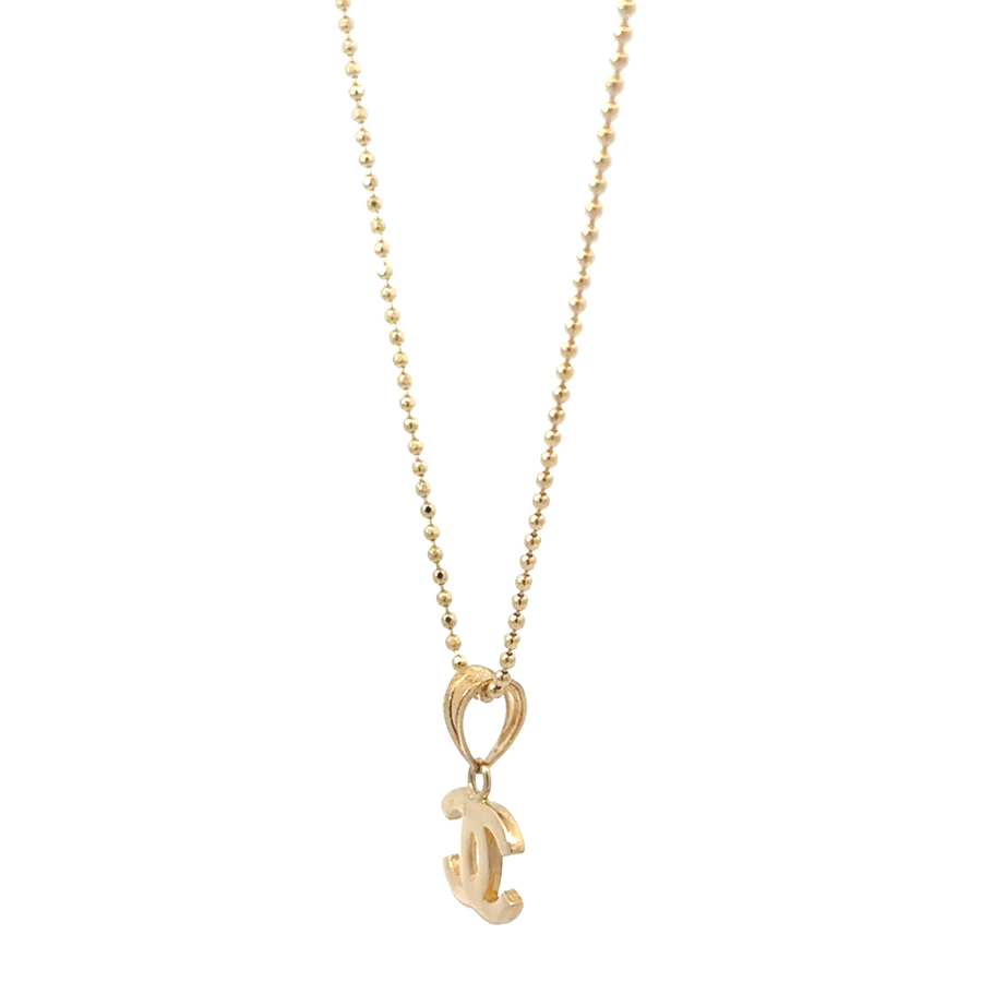 Minimalist gold pendant made from genuine 14k gold