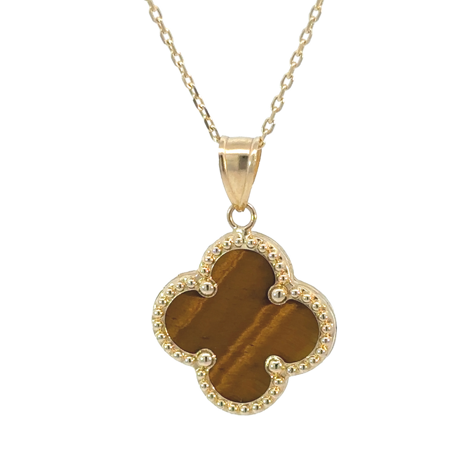 Unisex 14k gold pendant on a white background