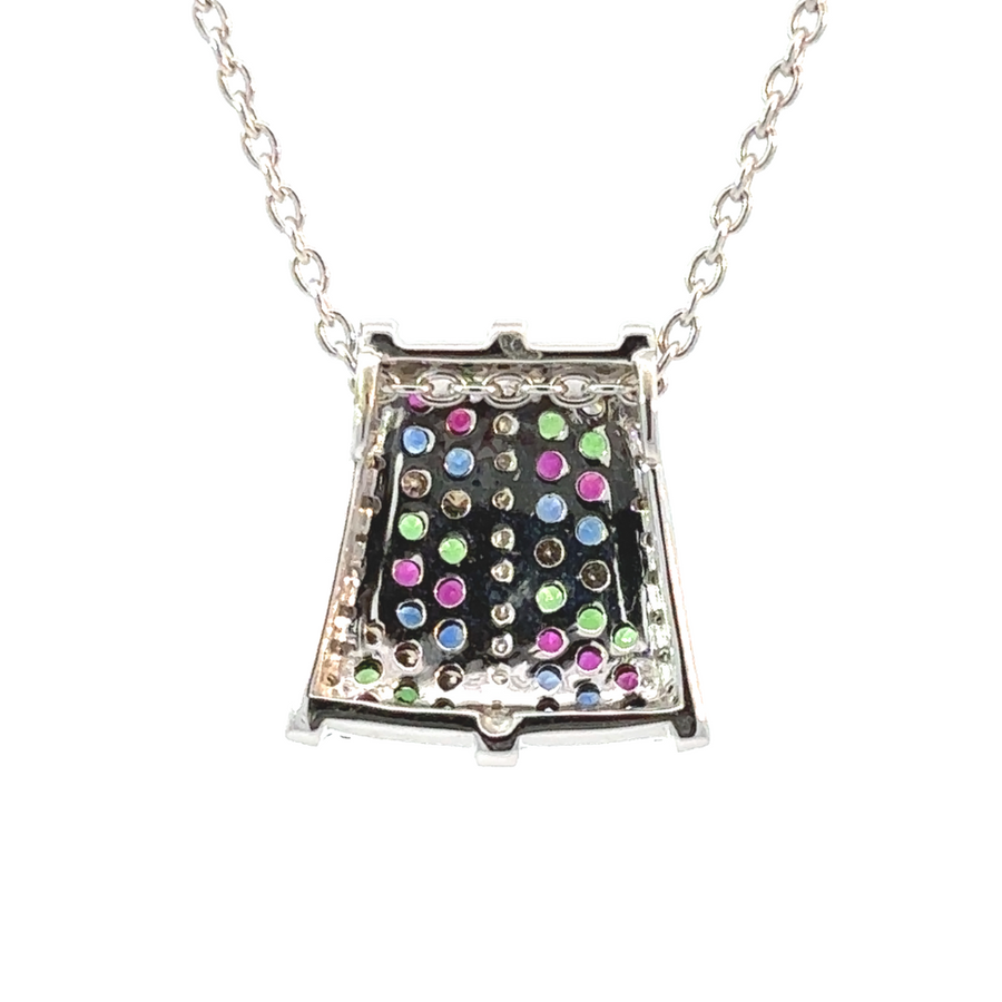 Elegant women's pendant in 14k gold with gemstone detailing