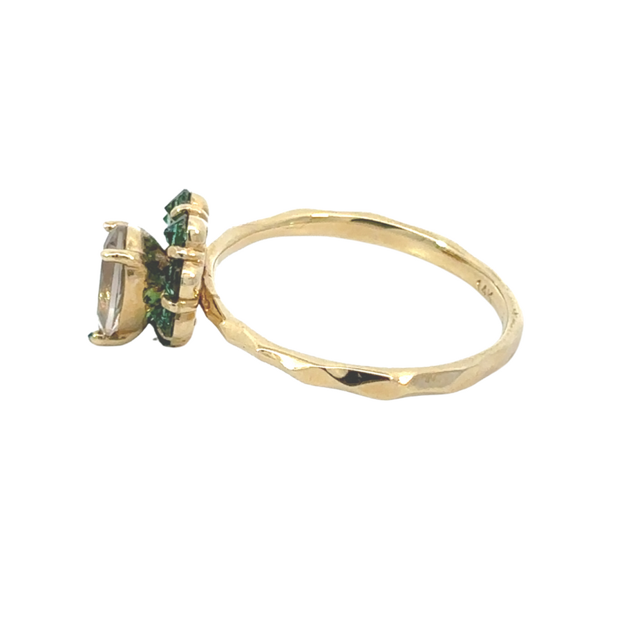 Elegant 14k solid gold ring styled solo