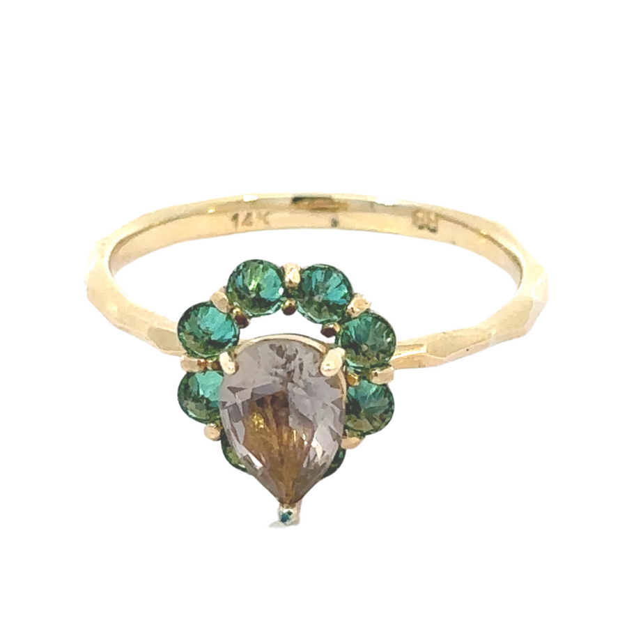 14k gold ring with polished finish