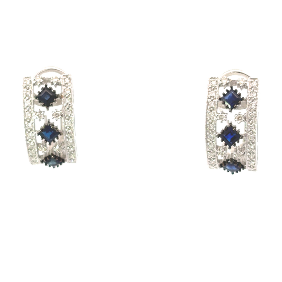 Elegant women’s jewelry featuring sapphire and diamond accents