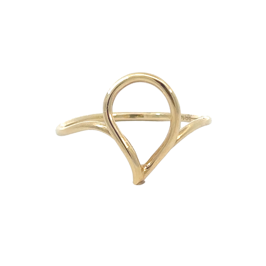 14k gold ring for women with classic design