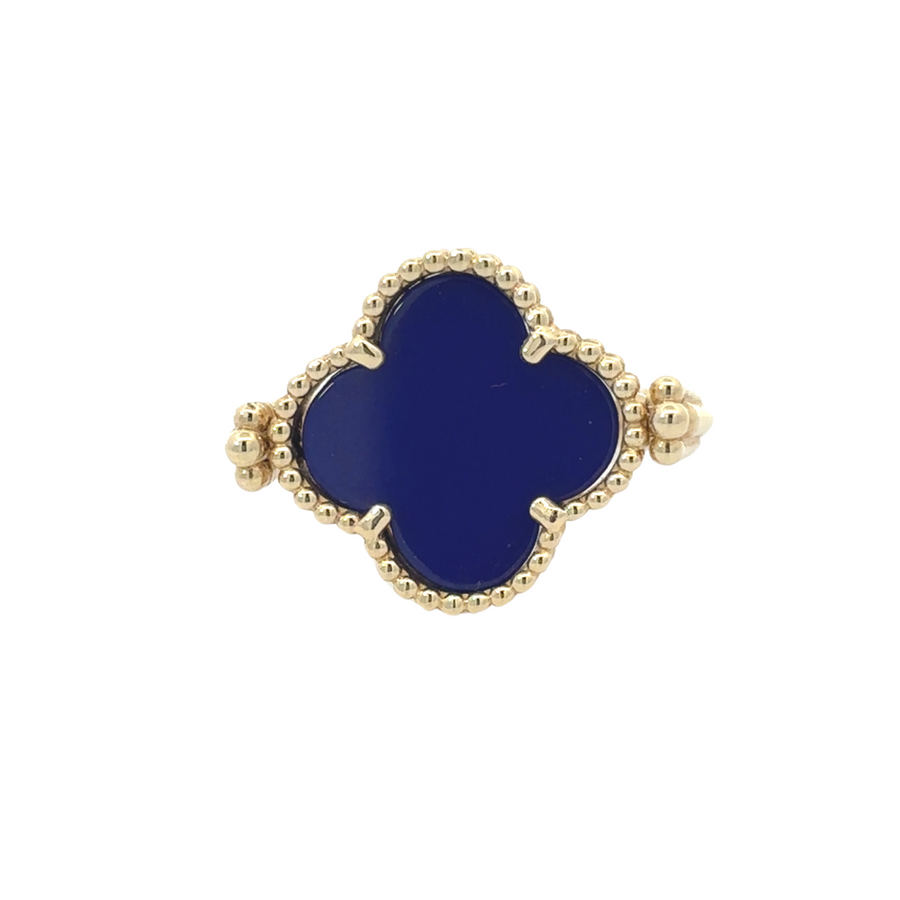 14k gold ring in size 7 displayed on white background