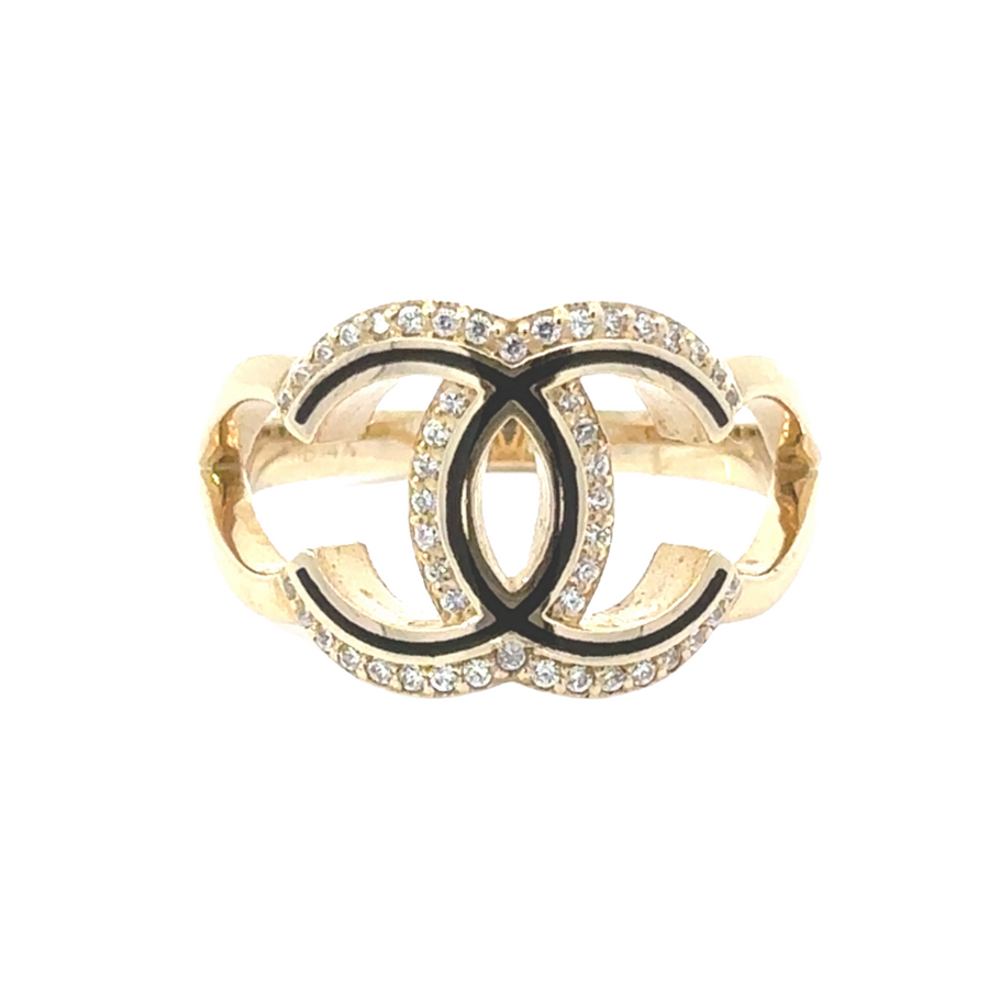Elegant 14k gold ring featuring a brilliant CZ stone, size 6