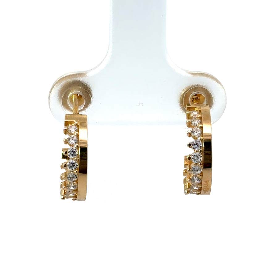 14k Gold Small Hoop Earrings – Chic, Secure, and Perfect for