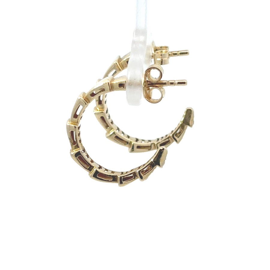Elegant 14k Gold Solid Hoop Earrings for women
