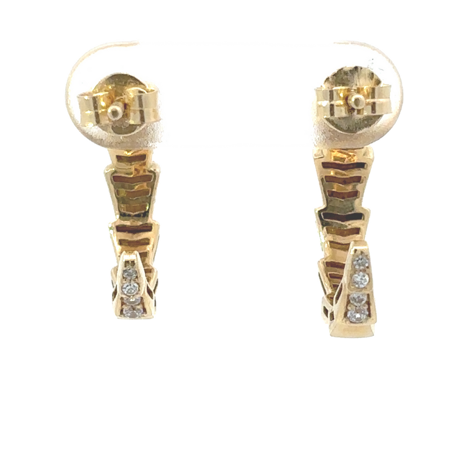 14k Gold Solid Hoop Earrings with high-polish shine