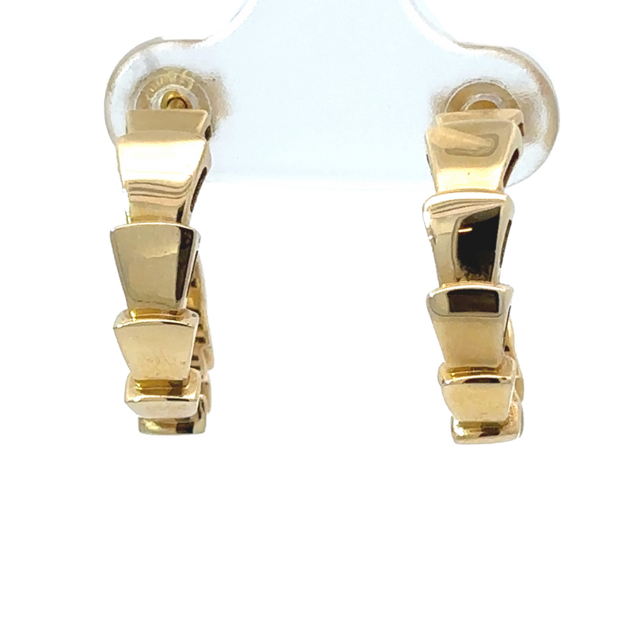 14k Gold Solid Hoop Earrings with polished finish