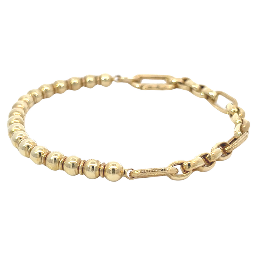 20-inch 14k gold bracelet for men and women with elegant shine