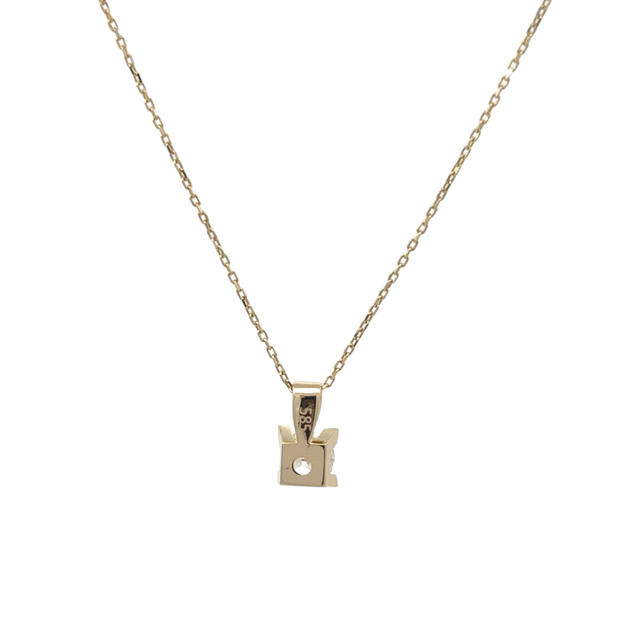 Elegant 14k gold square jewelry set for women