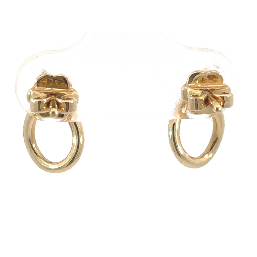 Timeless 14k gold earrings with a polished shine
